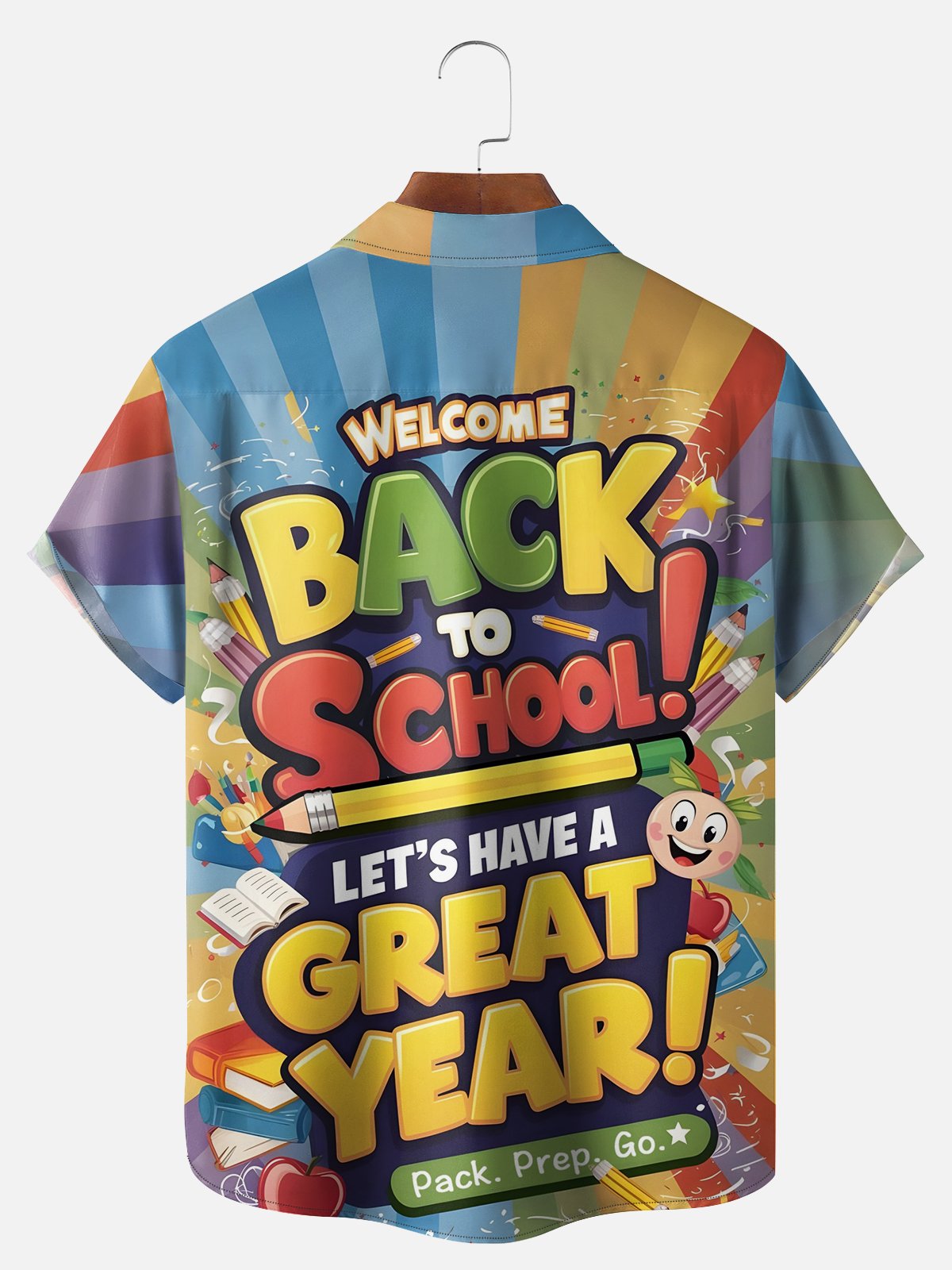 Big Size Moisture-wicking Back to School Chest Pocket Casual Shirt