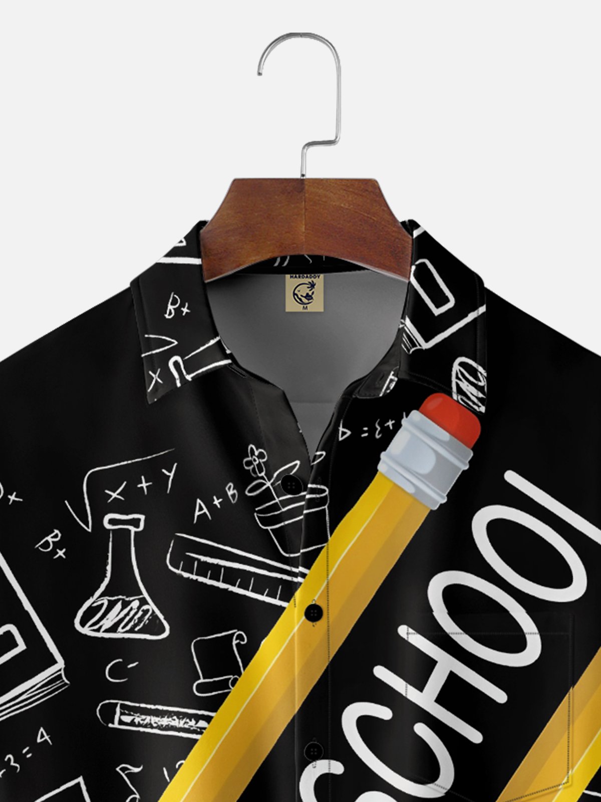 Moisture-Wicking Back To School Chest Pocket Hawaiian Shirt