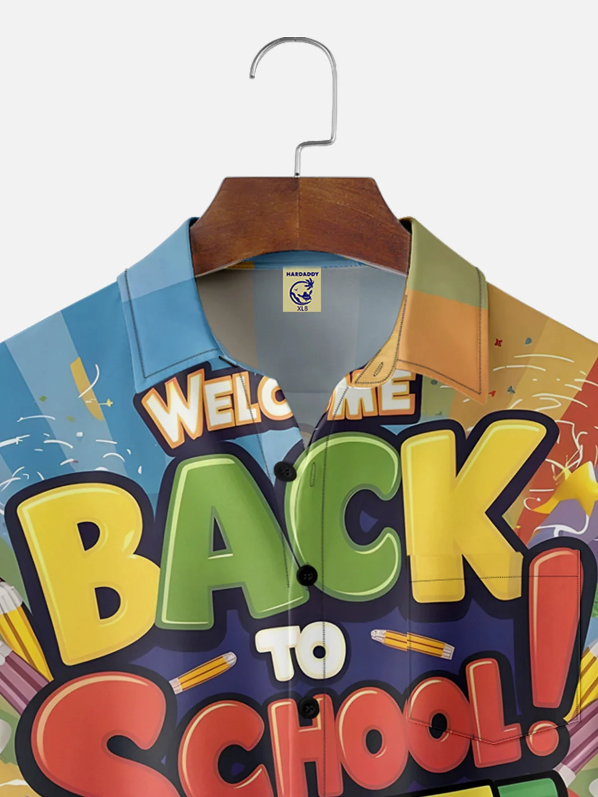Big Size Moisture-wicking Back to School Chest Pocket Casual Shirt