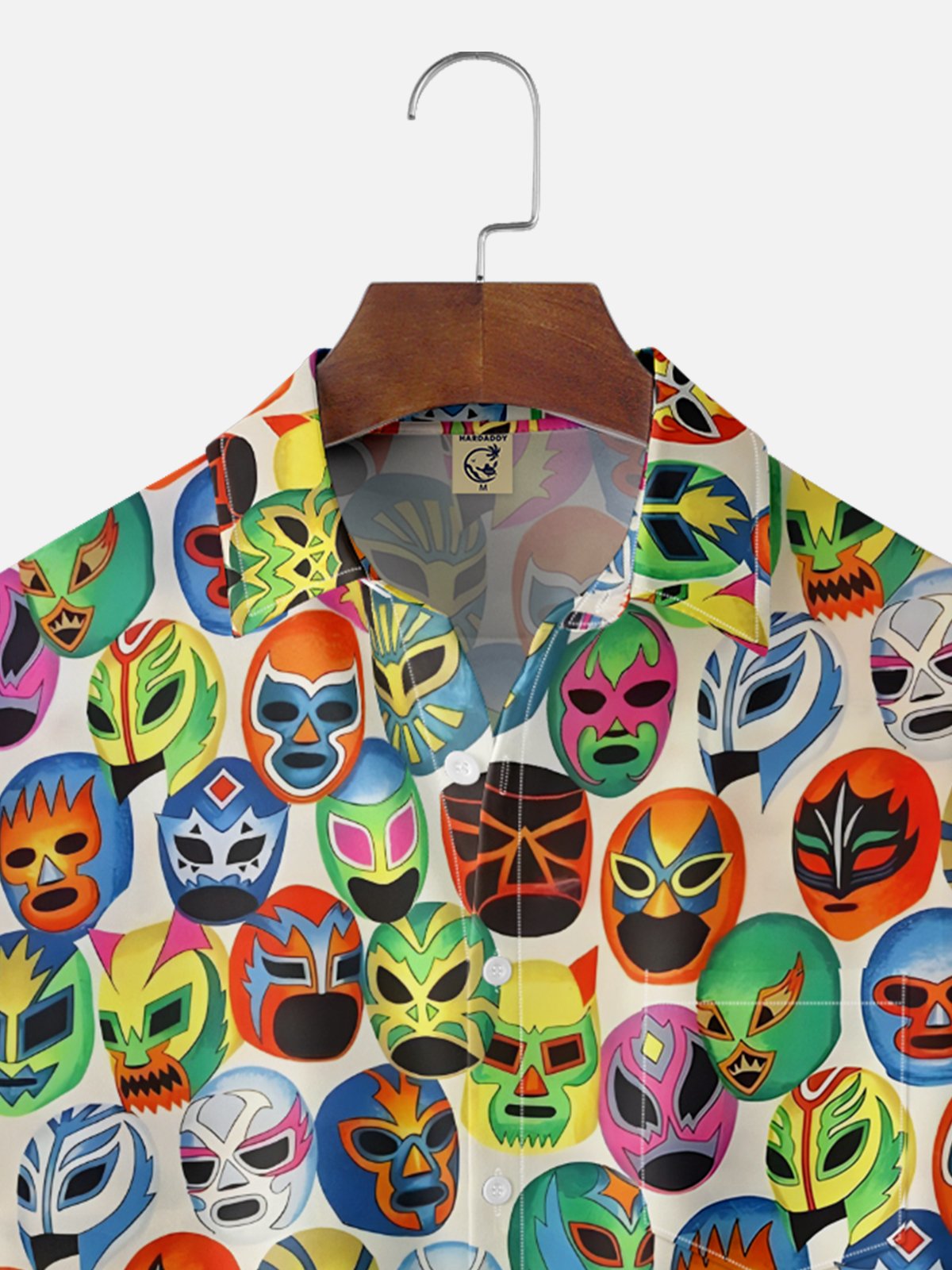 Moisture-wicking Mexican Lucha Libre Chest Pocket Casual Shirt