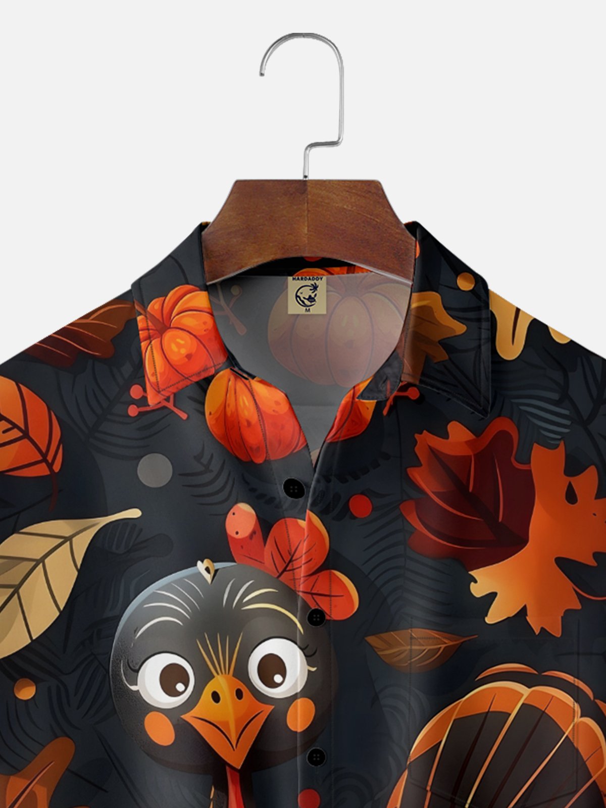 Moisture-wicking Thanksgiving Turkey Chest Pocket Casual Shirt