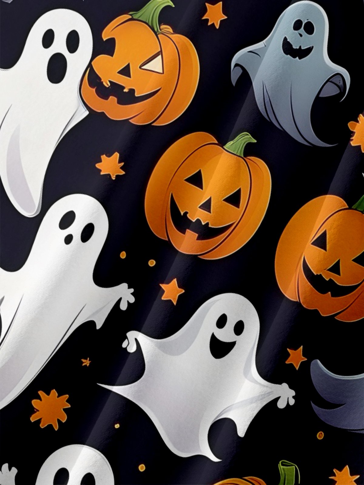 Moisture-wicking Halloween Ghost Chest Pocket Casual Shirt