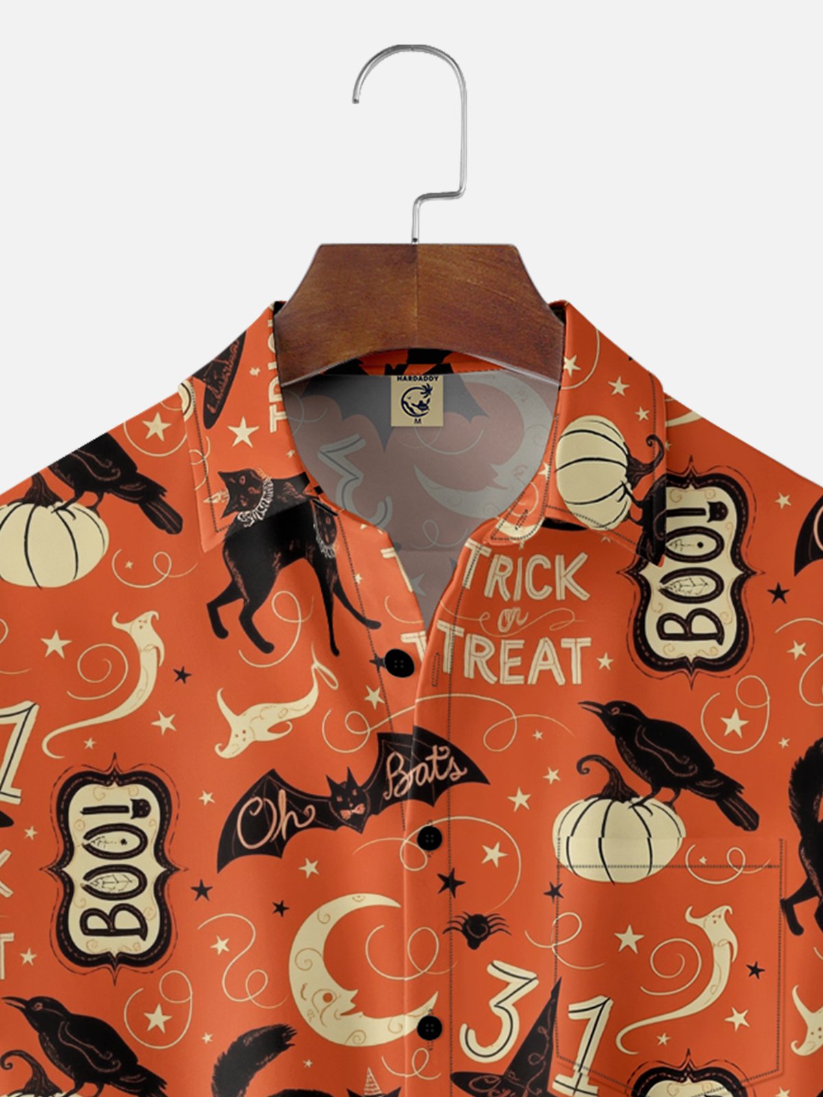 Moisture-wicking Halloween Chest Pocket Casual Shirt