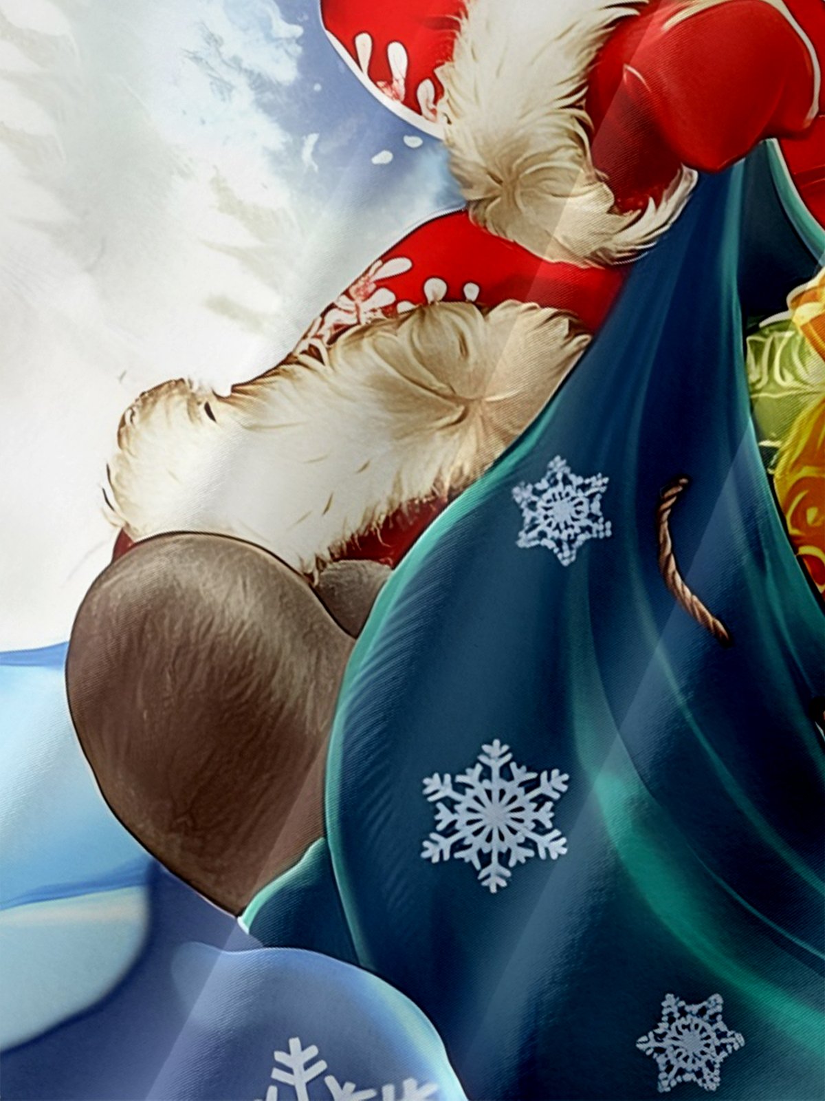 Moisture-wicking Christmas Santa Chest Pocket Casual Shirt