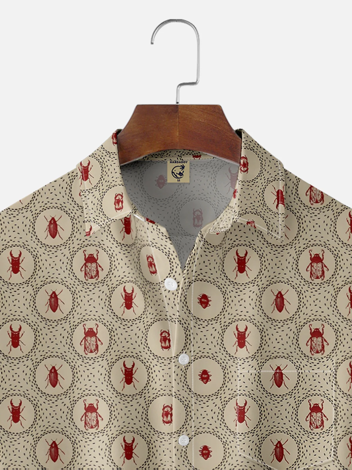 Moisture-wicking Fun Insect Lover Art Young Chest Pocket Casual Shirt