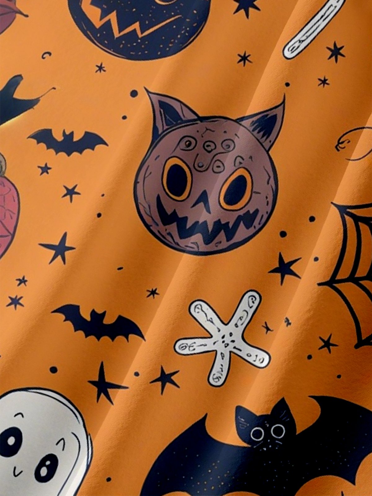 Moisture-wicking Halloween Ghost Skeleton Fun Chest Pocket Casual Shirt