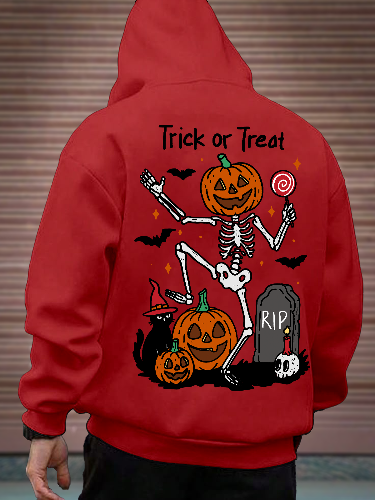Hardaddy X Kimprut Imut Halloween Cat Skull Pumpkin Hoodie Sweatshirt