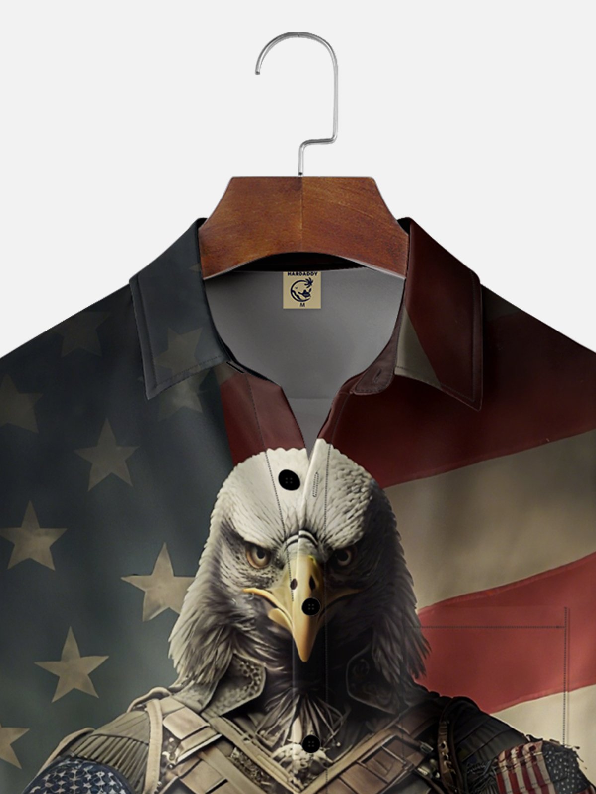 Moisture-wicking Soldier Bald Eagle Soldier Veterans Day Chest Pocket Casual Shirt