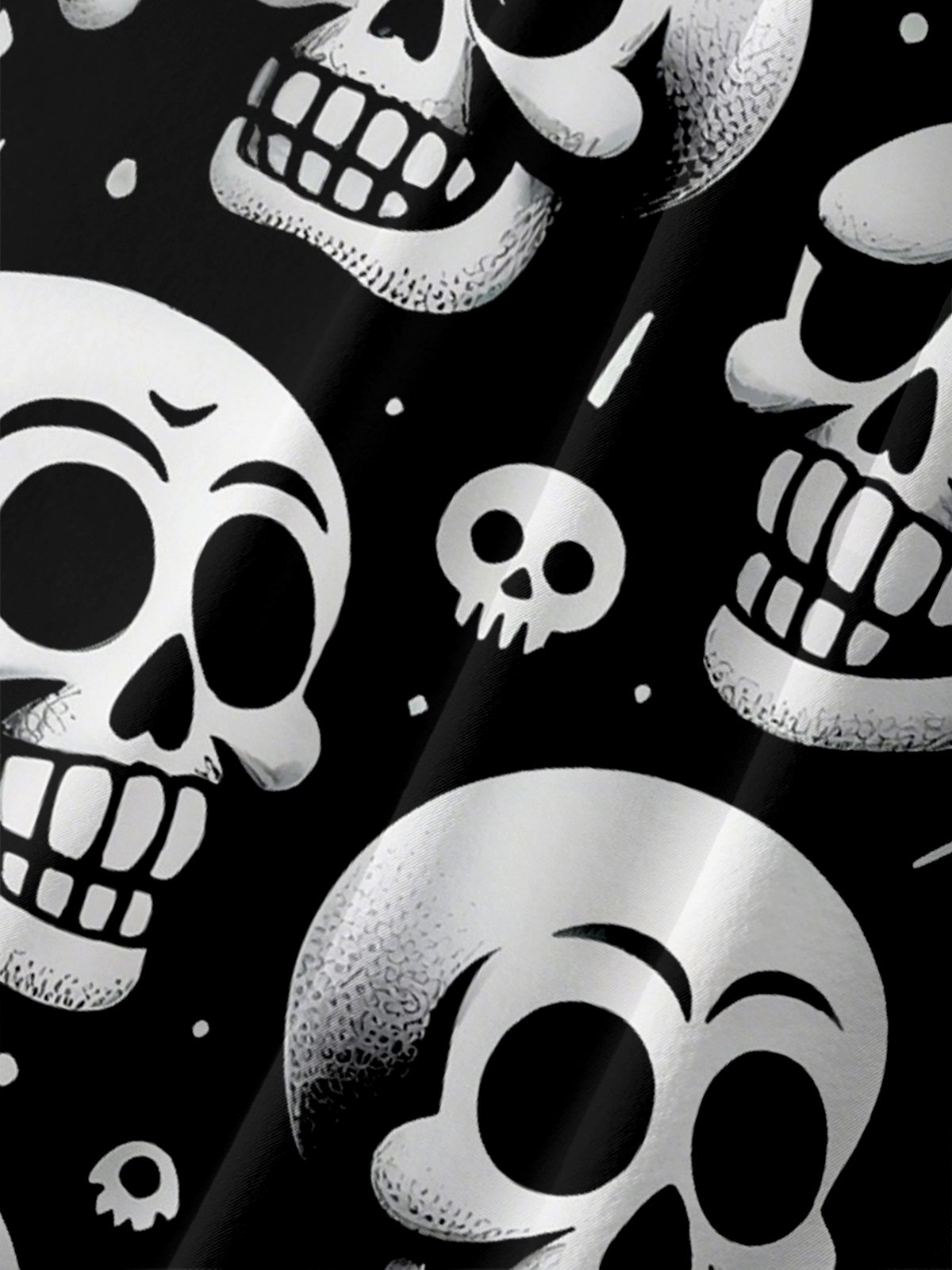 Moisture-wicking Halloween Skeleton Fun Day of the Dead Chest Pocket Casual Shirt