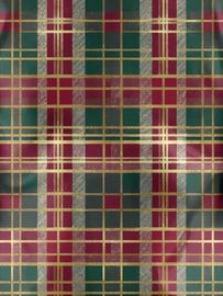 Moisture-Wicking Christmas Plaid Geometric Long Sleeve Golf Polo