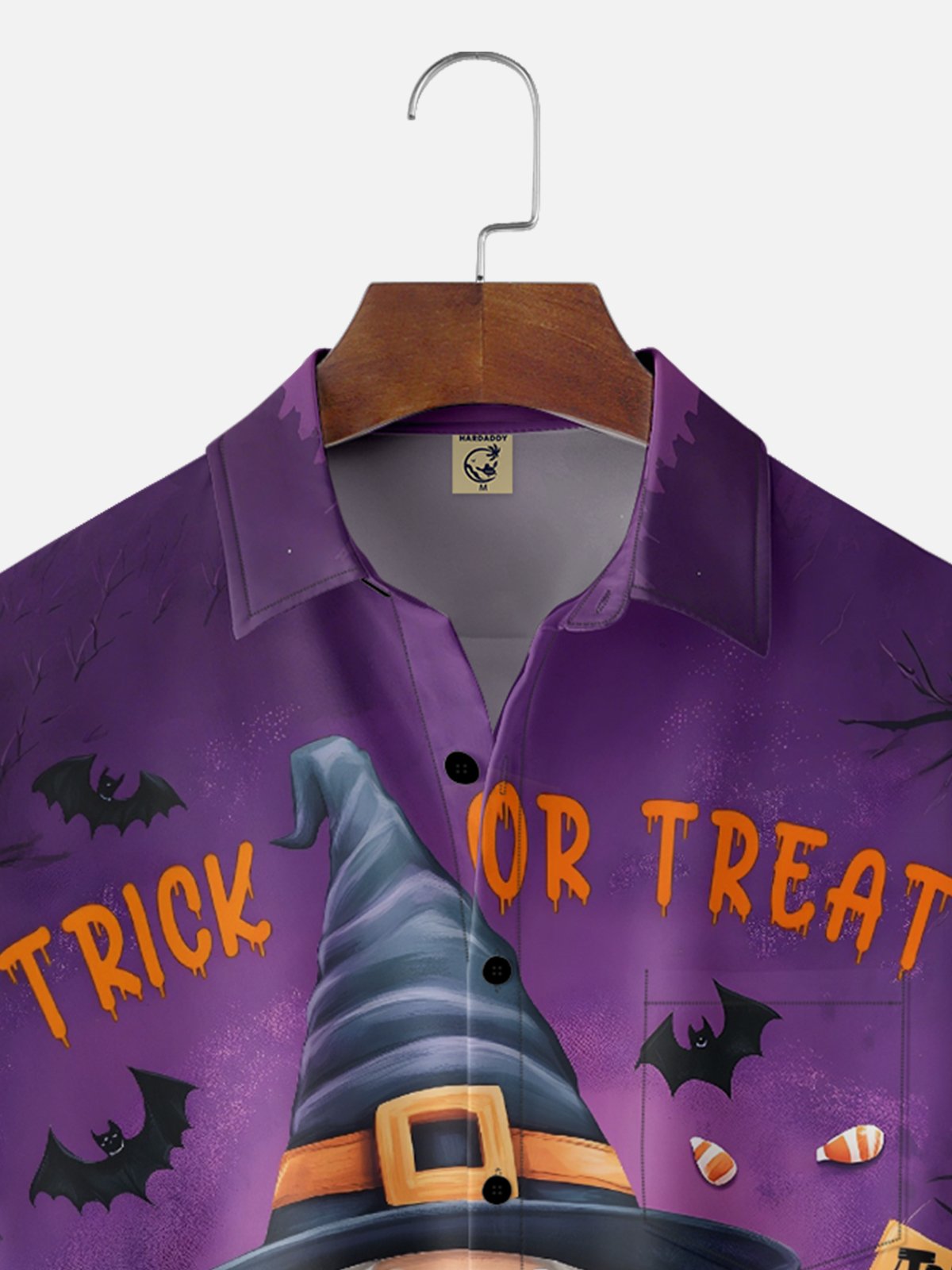 Moisture-Wicking Halloween Pumpkin Gnome Chest Pocket Hawaiian Shirt