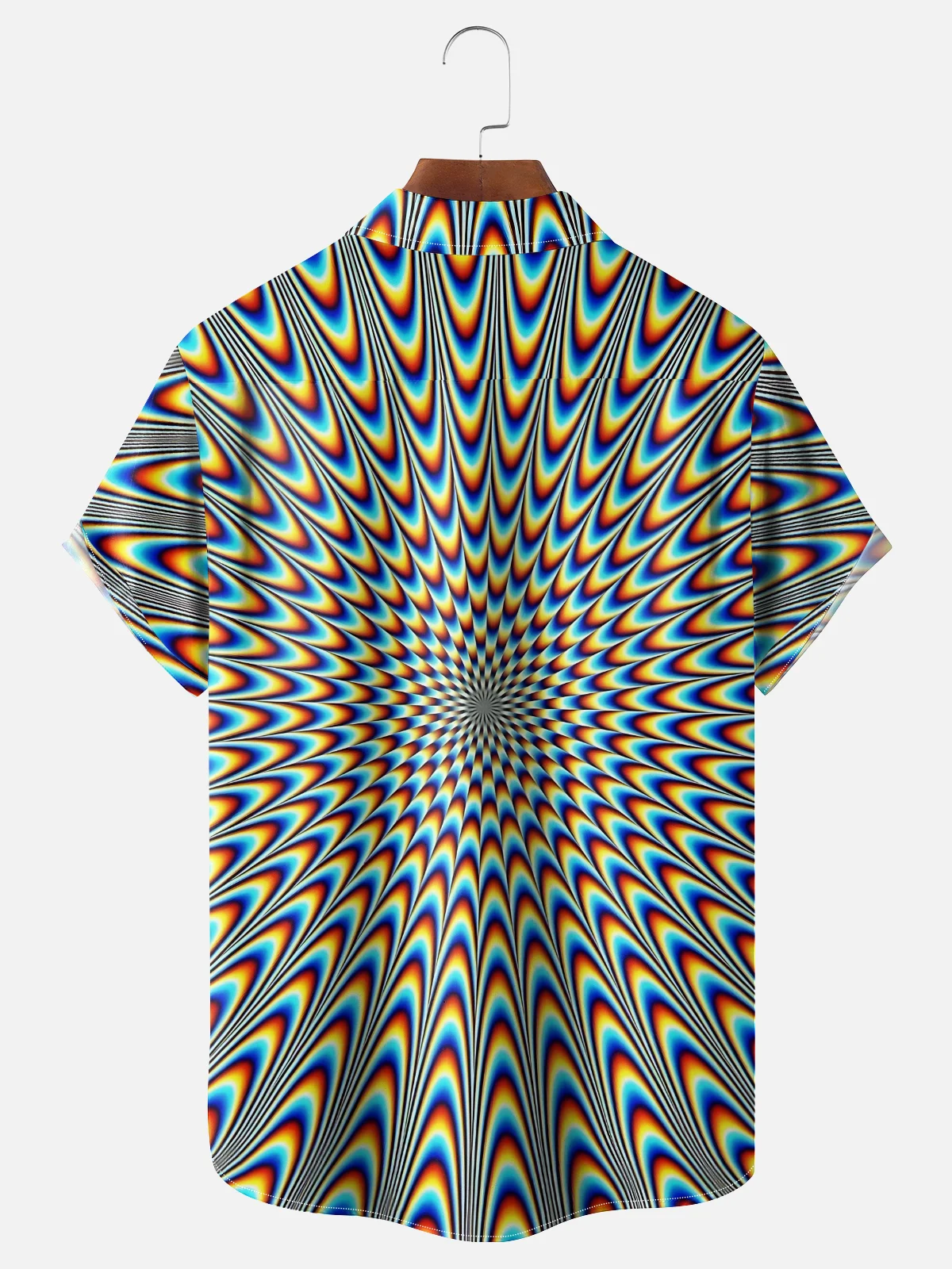 Moisture-wicking 3D Geomatric Chest Pocket Casual Shirt