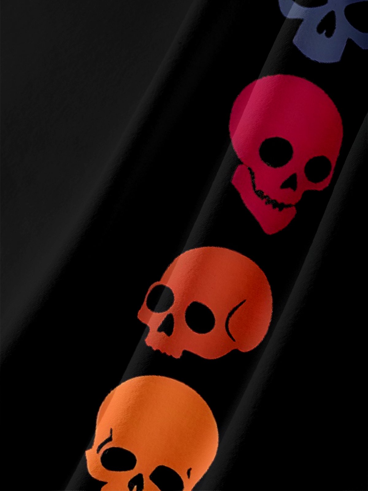 Moisture-wicking Halloween Skeleton Fun Chest Pocket Bowling Shirt