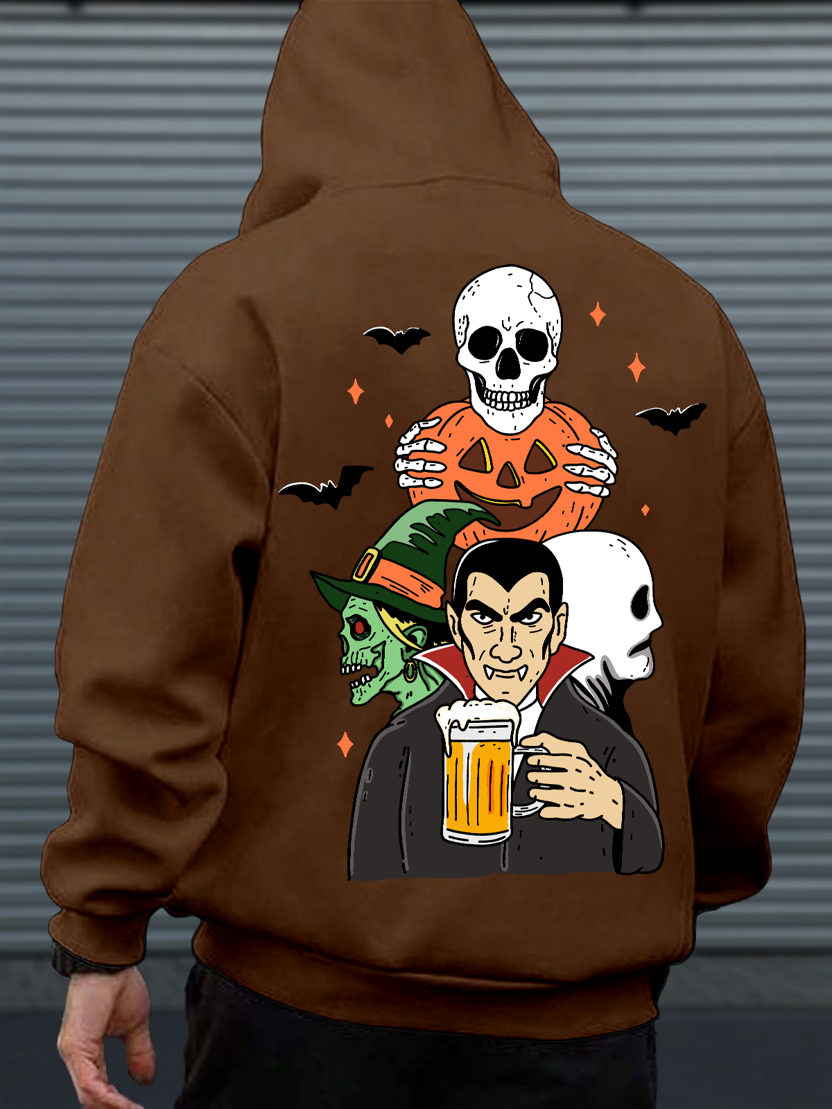 Hardaddy X Kimprut Imut Halloween Vampire Skull Pumpkin Hoodie Sweatshirt