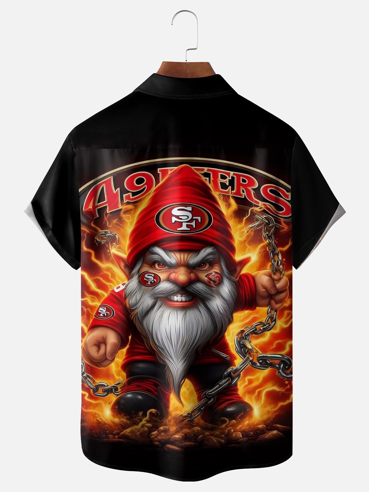 Moisture-Wicking San Francisco 49ers Chest Pocket Hawaiian Shirt