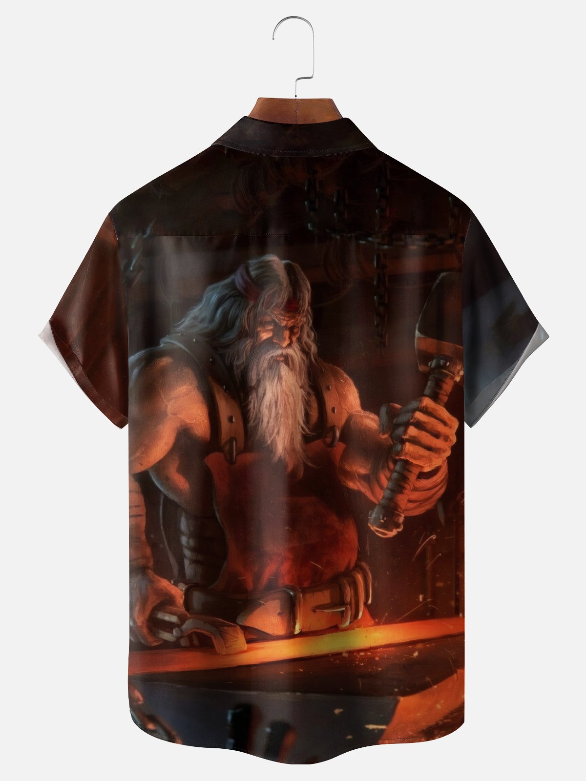 Moisture-wicking Forging Art Bladesmith Fun Chest Pocket Hawaiian Shirt
