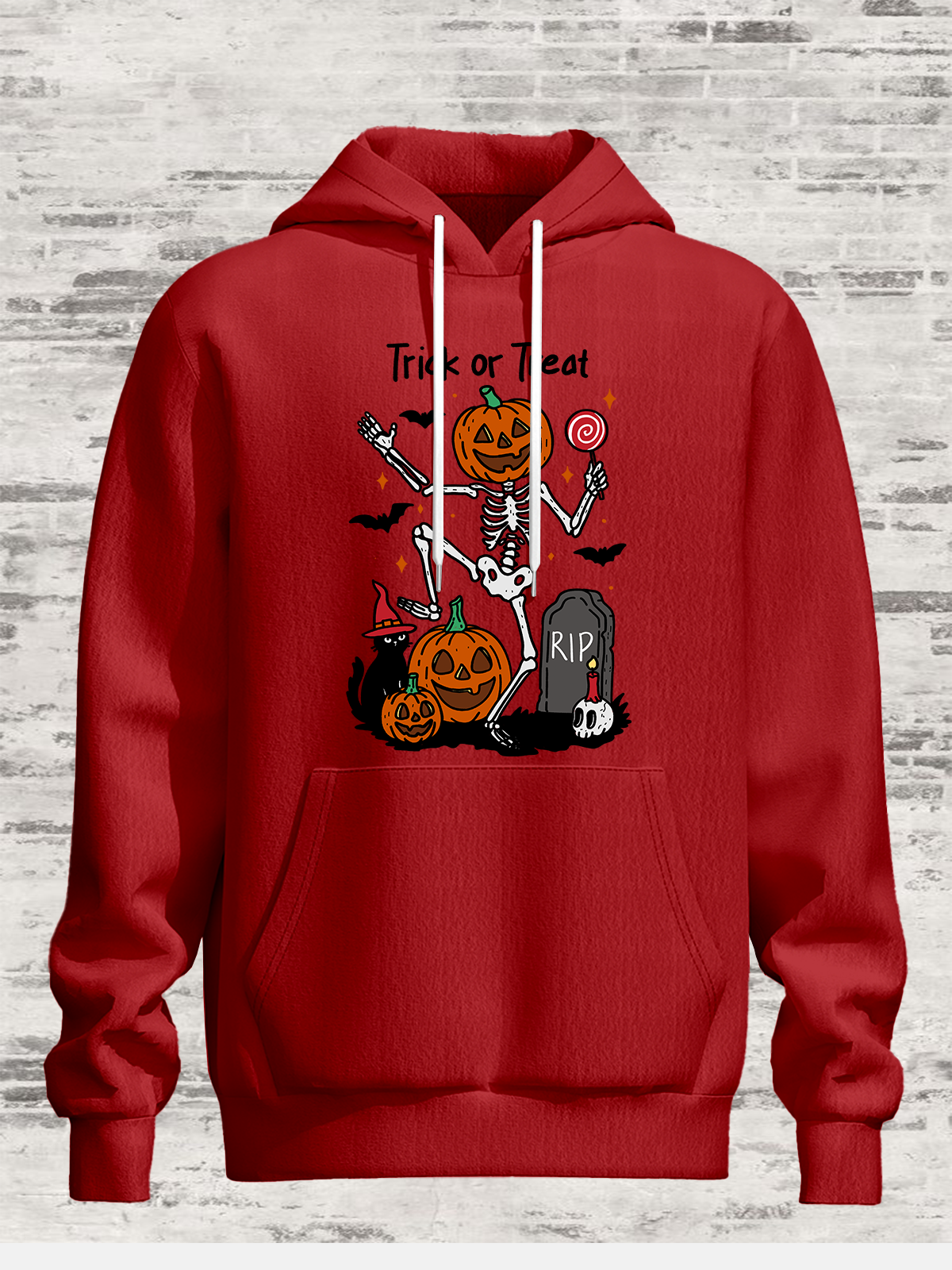 Hardaddy X Kimprut Imut Halloween Cat Skull Pumpkin Hoodie Sweatshirt