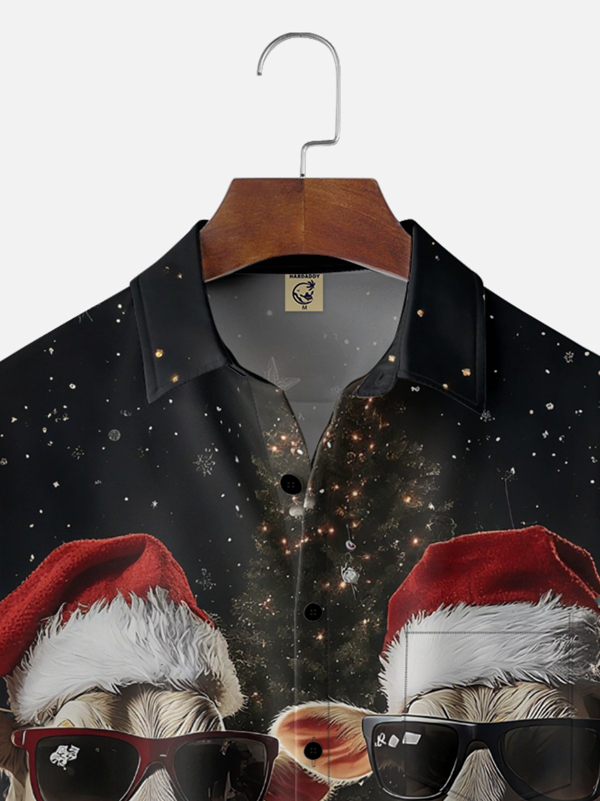 Moisture-Wicking Christmas Cow Chest Pocket Hawaiian Shirt