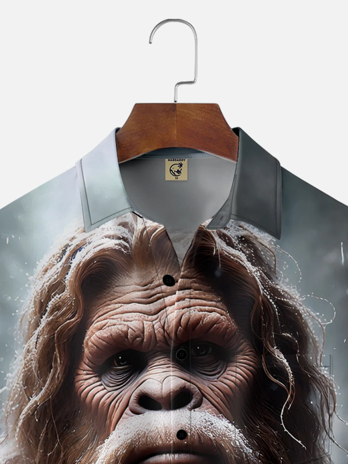 Moisture-wicking Christmas Bigfoot Christmas Tree Fun Chest Pocket Casual Shirt