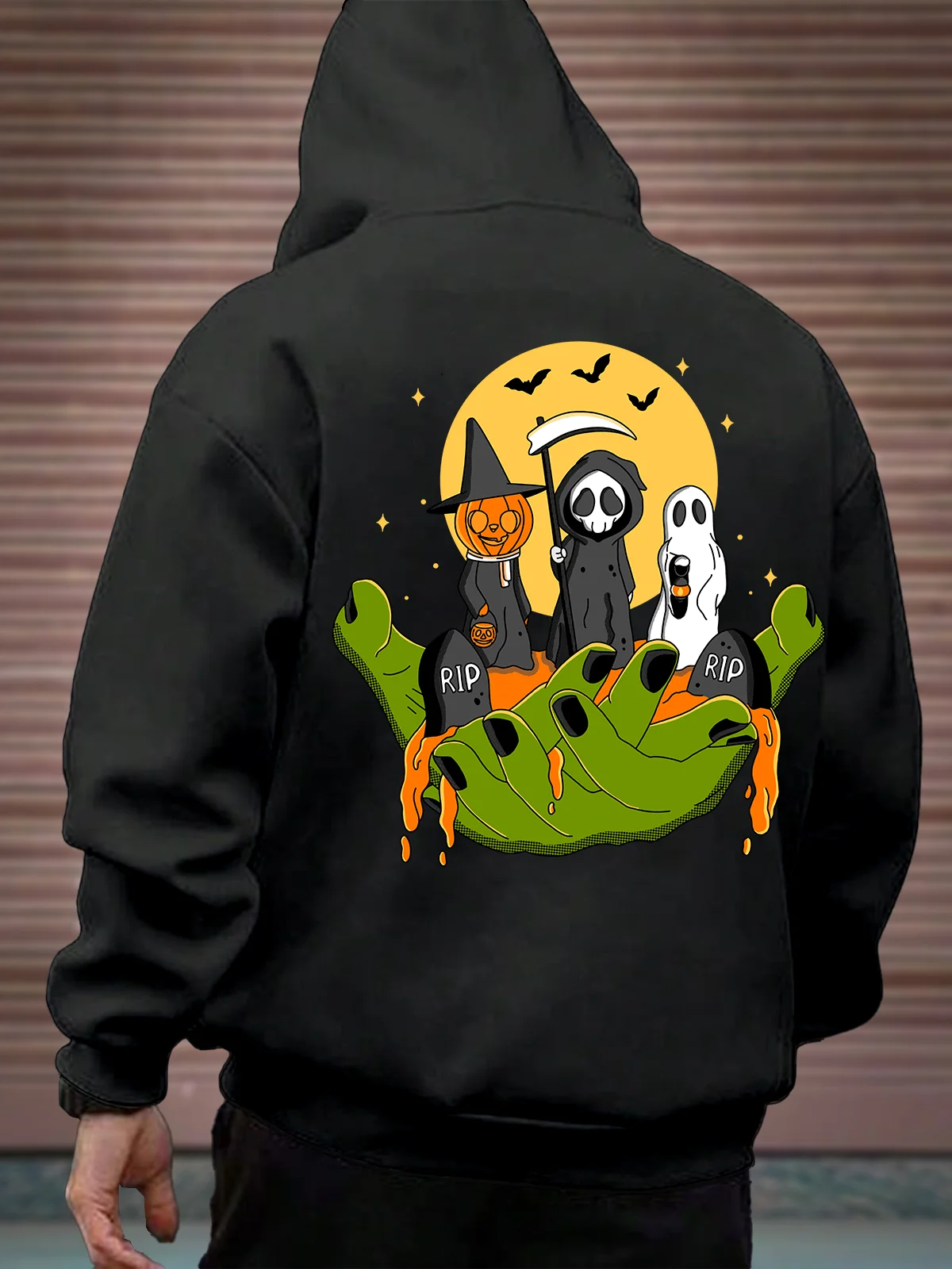 Hardaddy X Kimprut Imut Halloween Ghost Skull Pumpkin Hoodie Sweatshirt