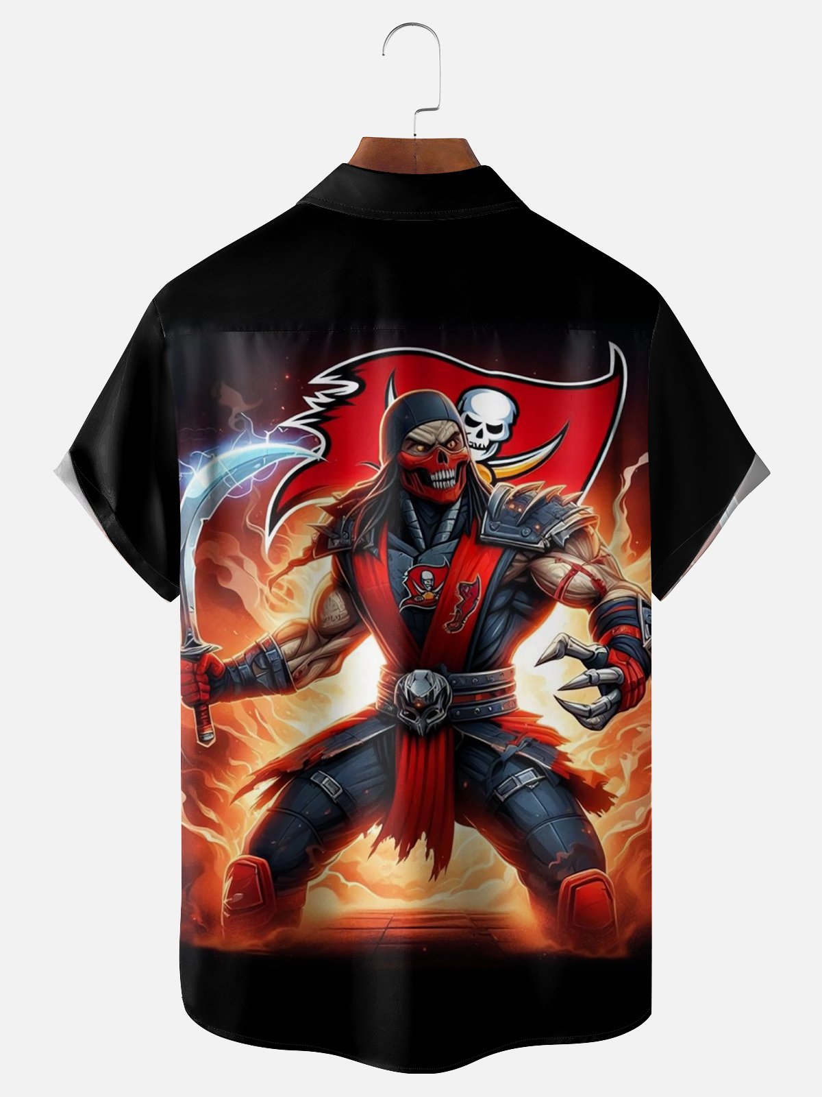 Moisture-Wicking Tampa Bay Buccaneers Chest Pocket Hawaiian Shirt