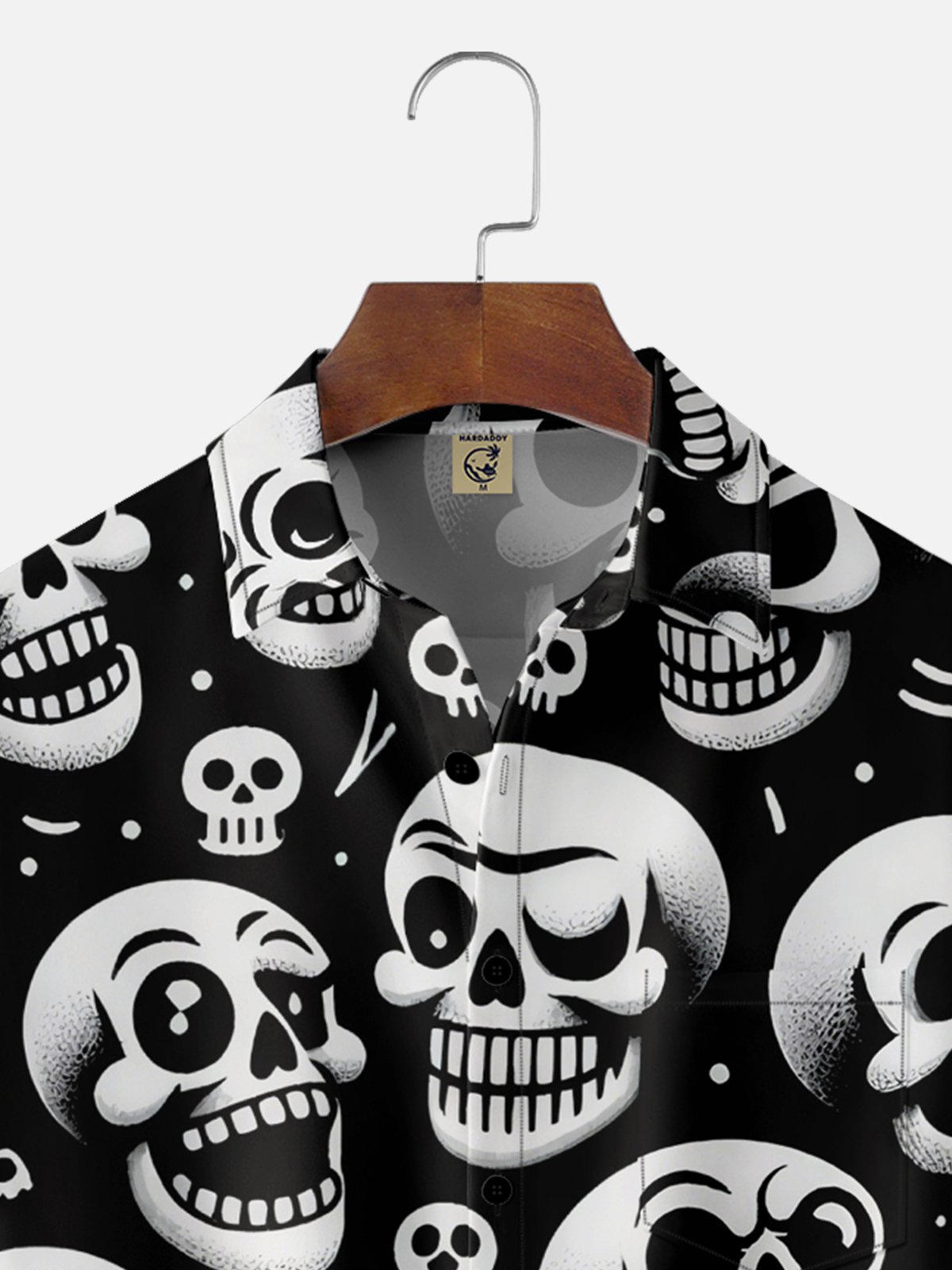 Moisture-wicking Halloween Skeleton Fun Day of the Dead Chest Pocket Casual Shirt