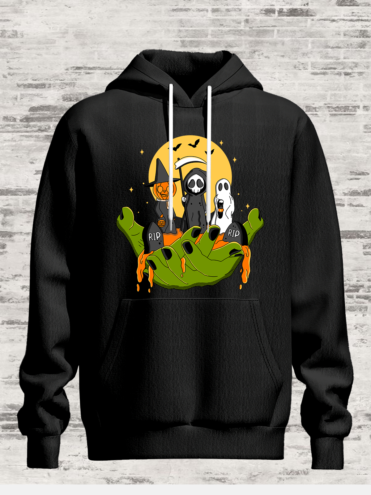 Hardaddy X Kimprut Imut Halloween Ghost Skull Pumpkin Hoodie Sweatshirt