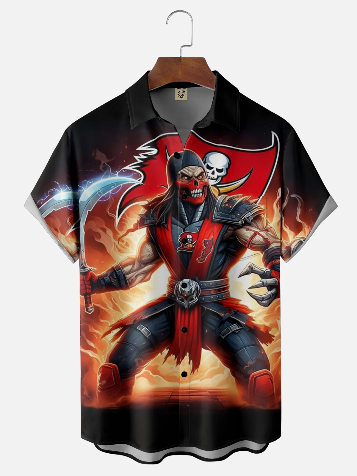 Moisture-Wicking Tampa Bay Buccaneers Chest Pocket Hawaiian Shirt