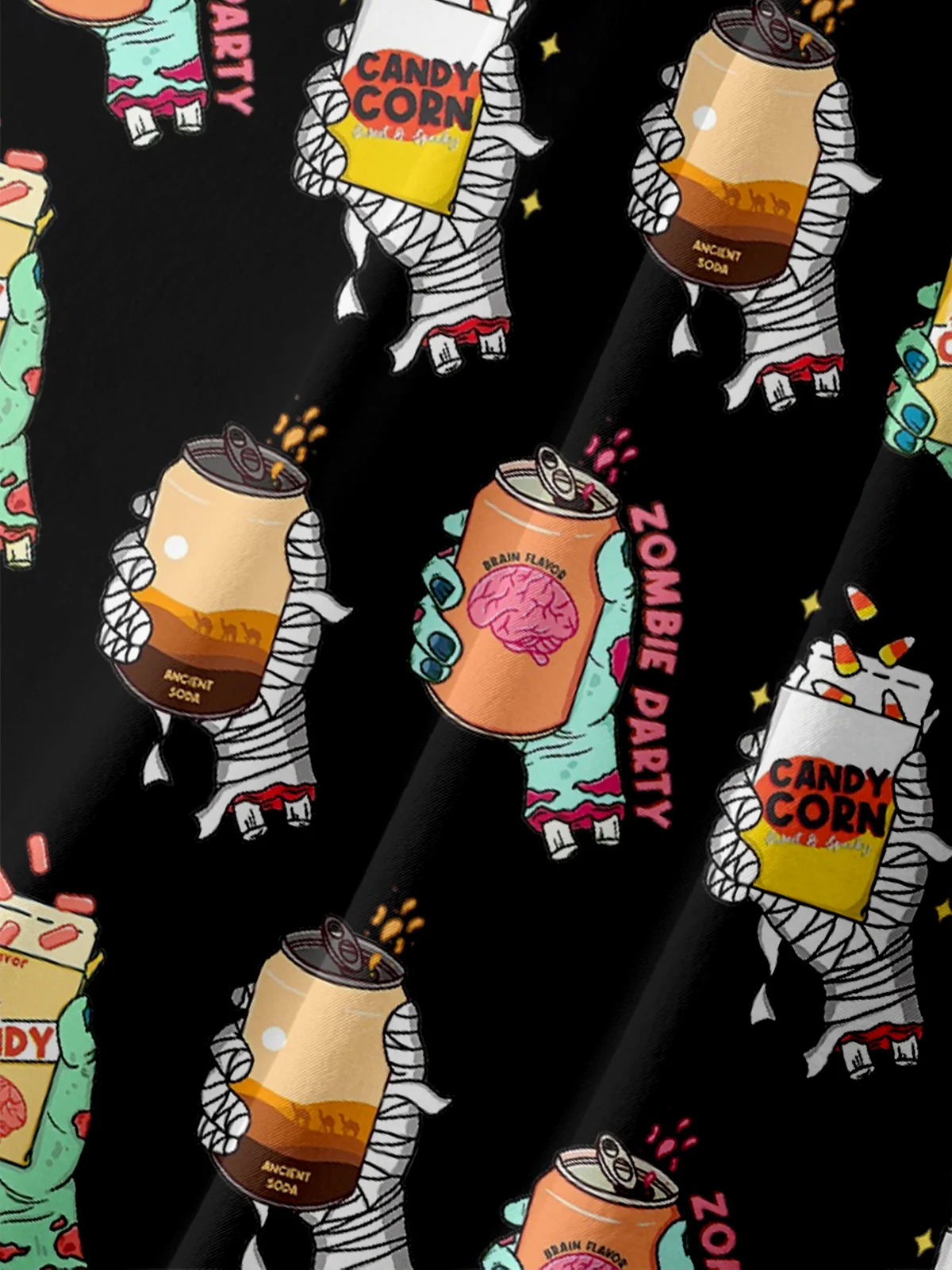 Hardaddy x Kimprut Imut Moisture-wicking Halloween Ghost Skull Fun Chest Pocket Casual Shirt