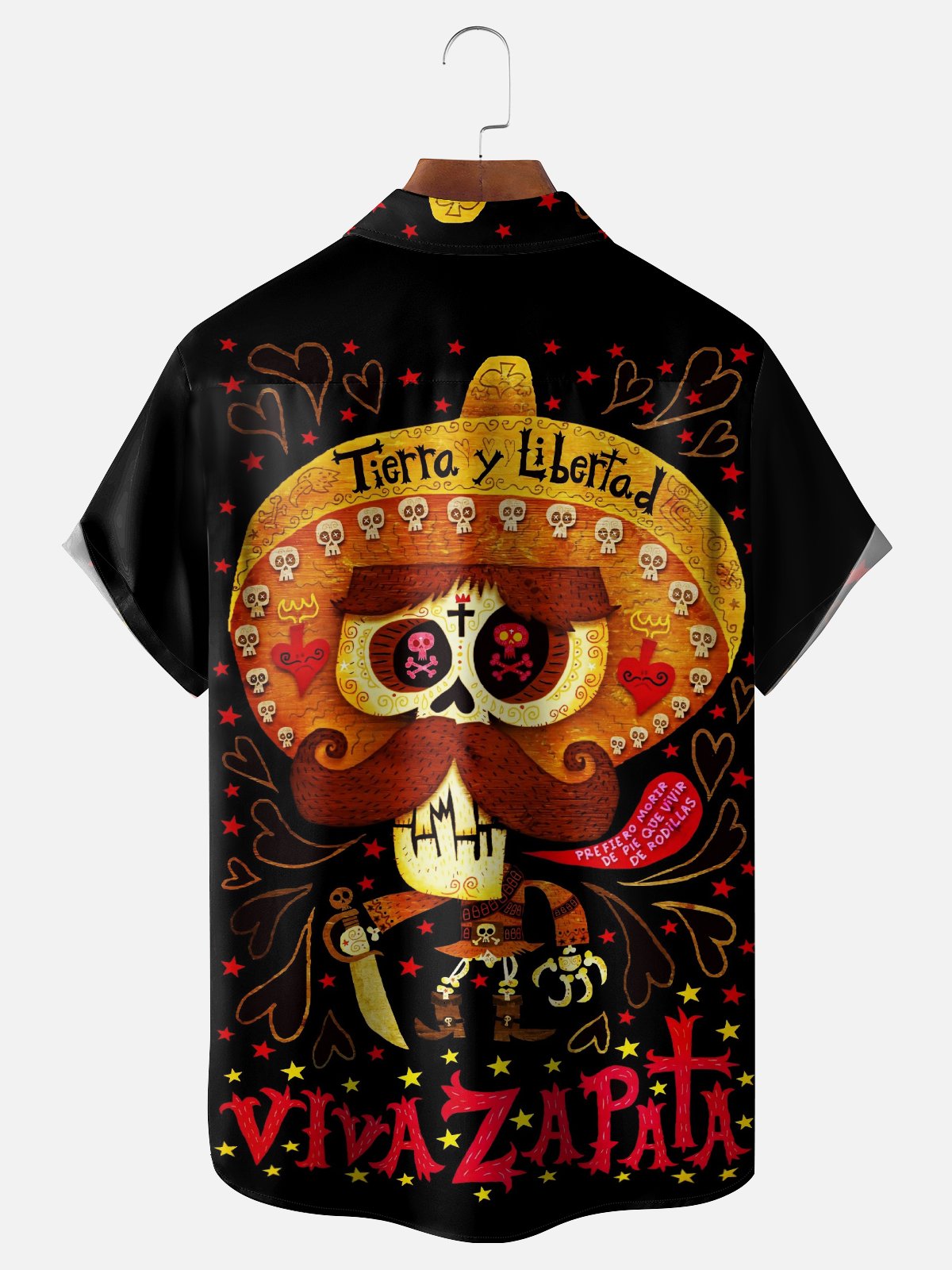 Moisture-wicking Day of the Dead Chest Pocket Casual Shirt