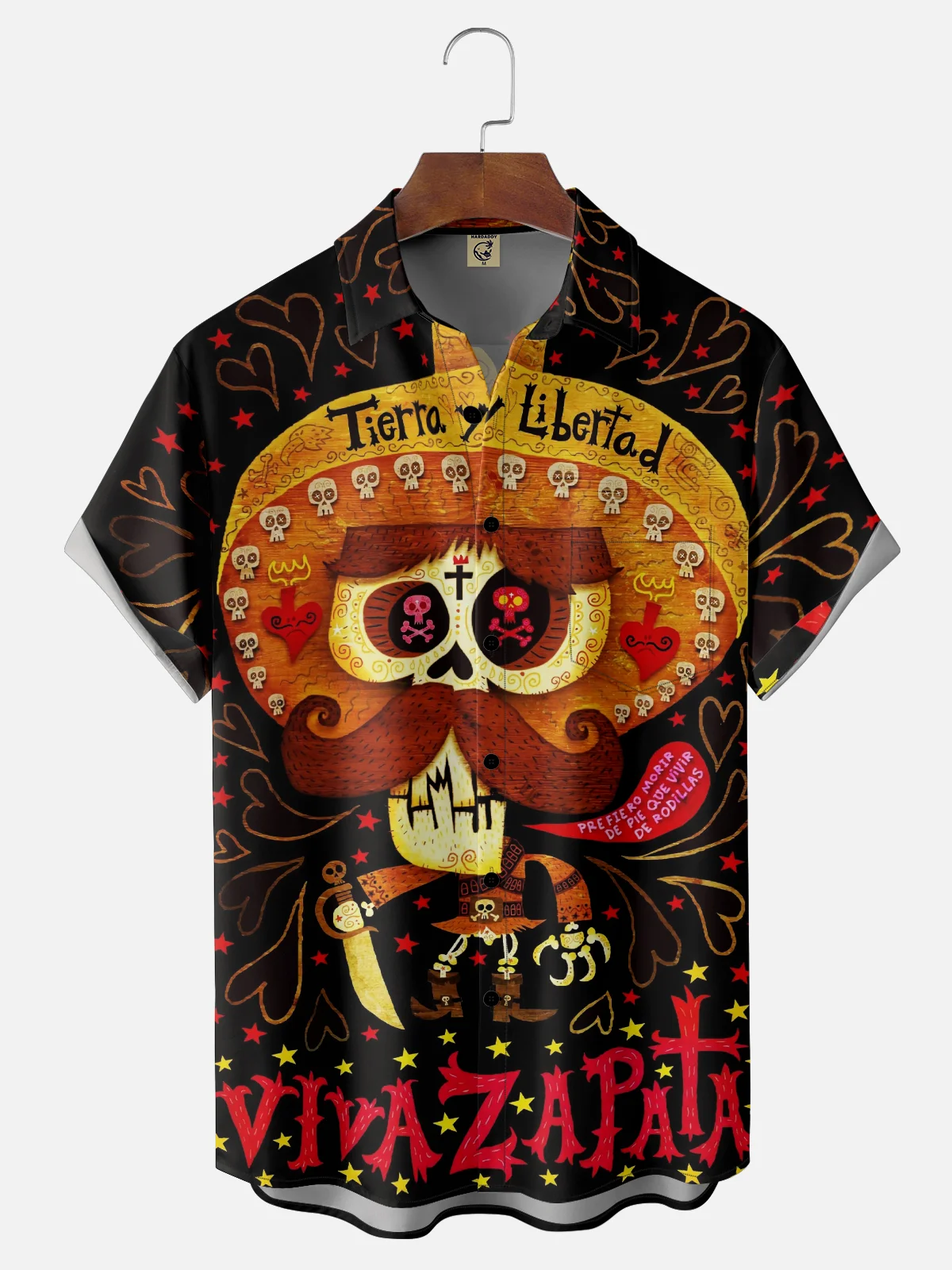 Moisture-wicking Day of the Dead Chest Pocket Casual Shirt