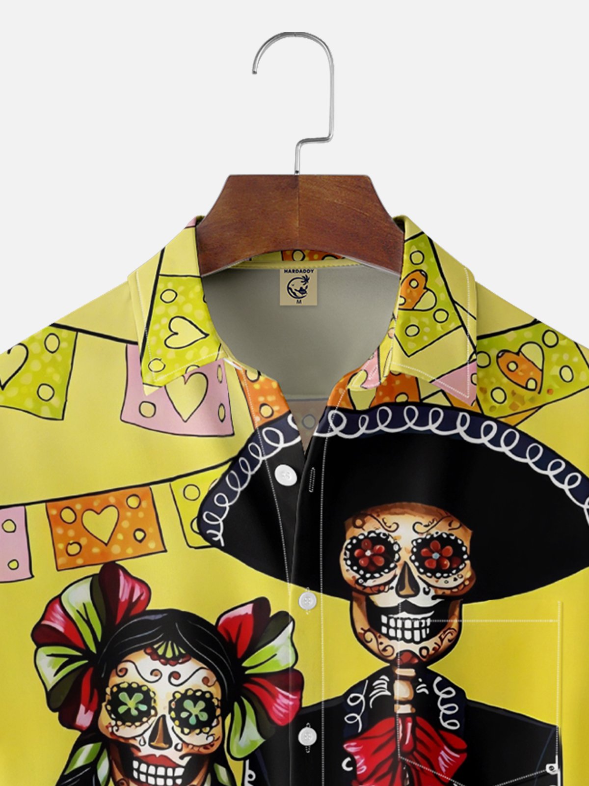 Moisture-wicking Day of the Dead Chest Pocket Casual Shirt