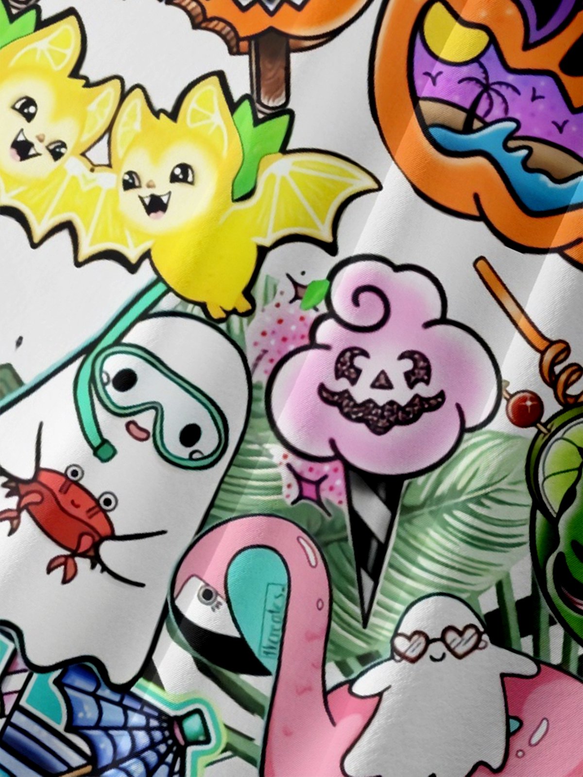 Moisture-wicking Halloween Chest Pocket Casual Shirt