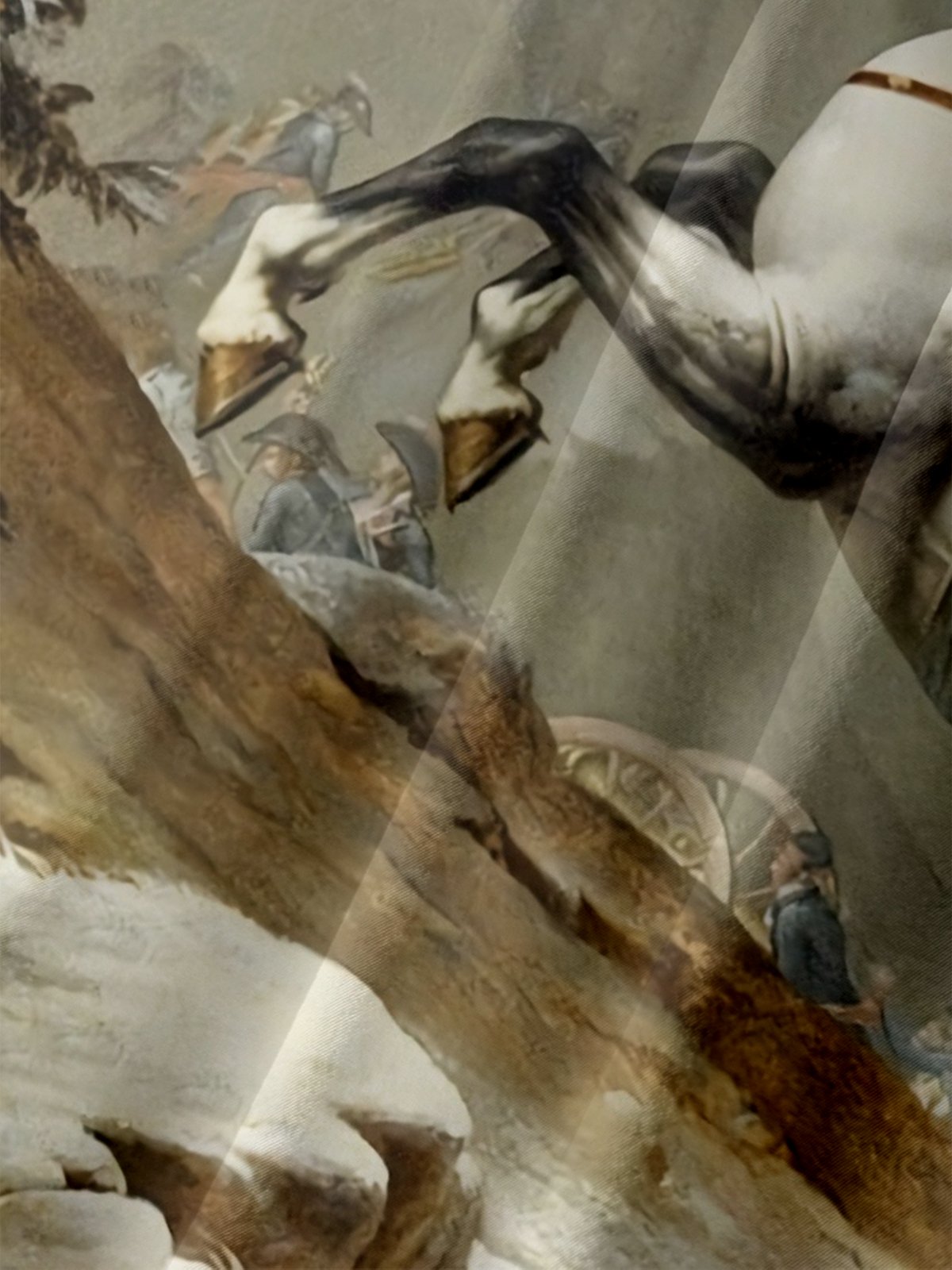 Moisture-wicking Christmas Santa Horse Chest Pocket Casual Shirt