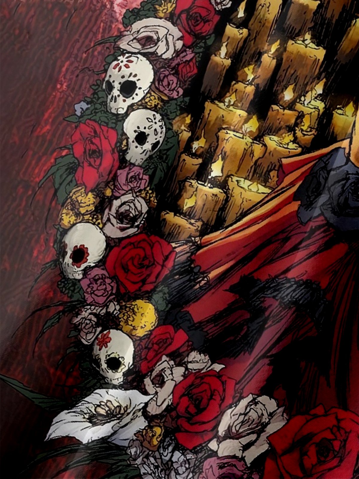 Moisture-wicking Day of the Dead Chest Pocket Casual Shirt