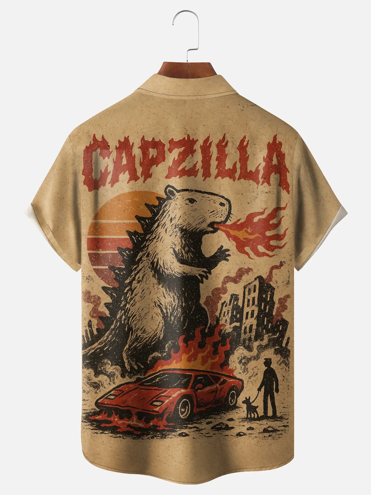 Moisture-wicking Capzilla Capybara Chest Pocket Casual Shirt