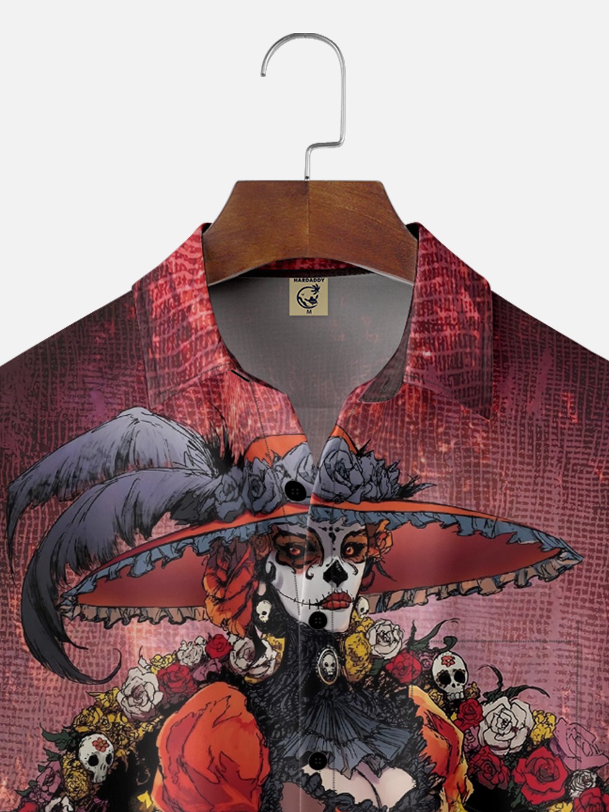 Moisture-wicking Day of the Dead Chest Pocket Casual Shirt