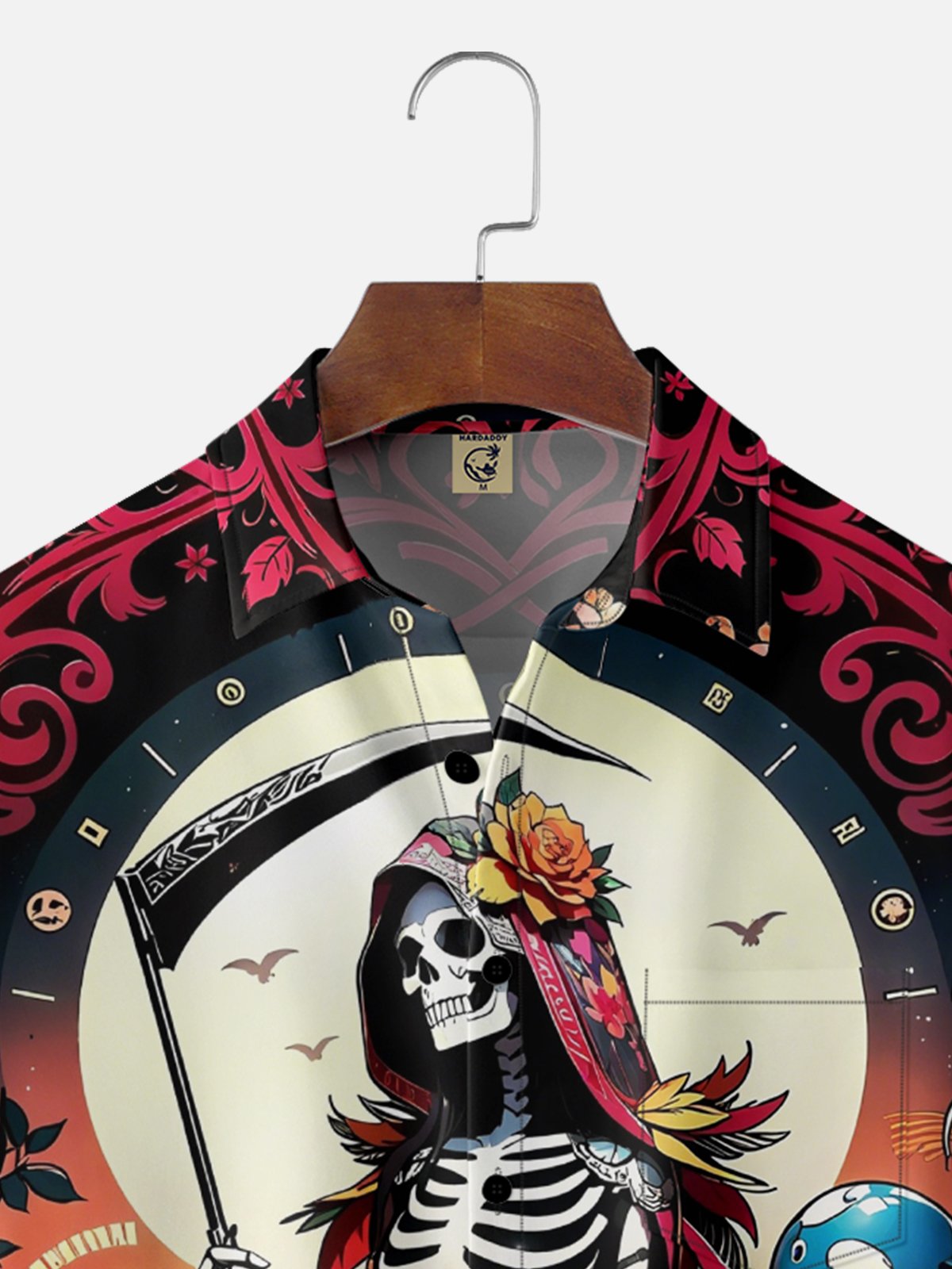 Moisture-wicking Day of the Dead Chest Pocket Casual Shirt