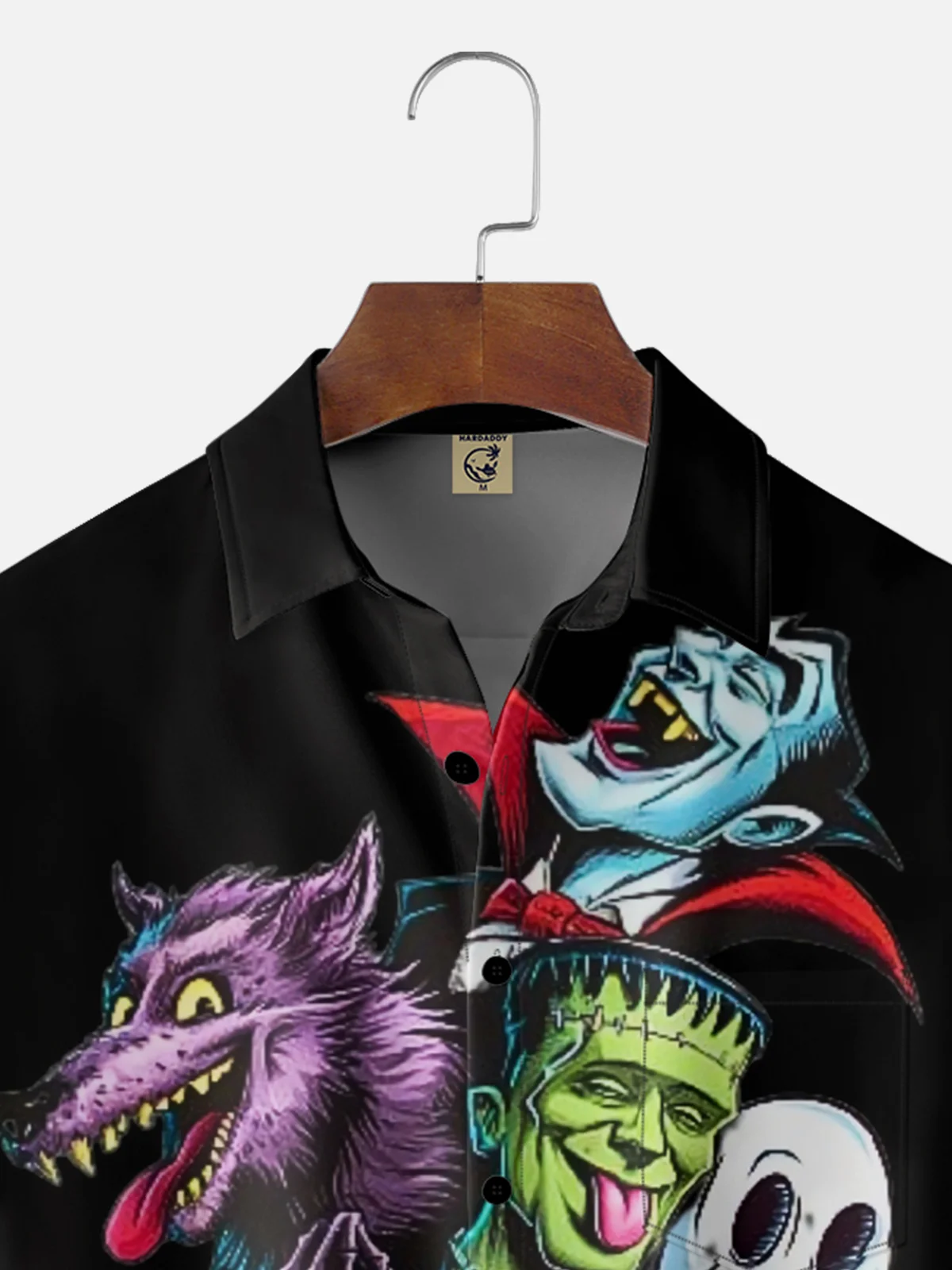 Moisture-wicking Halloween Chest Pocket Casual Shirt