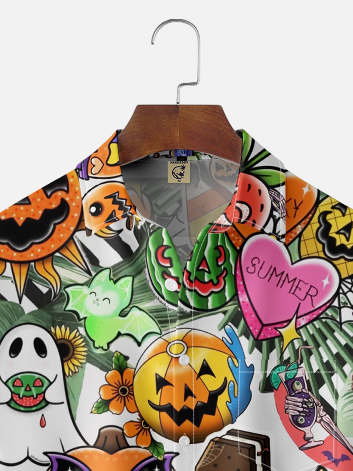 Moisture-wicking Halloween Chest Pocket Casual Shirt