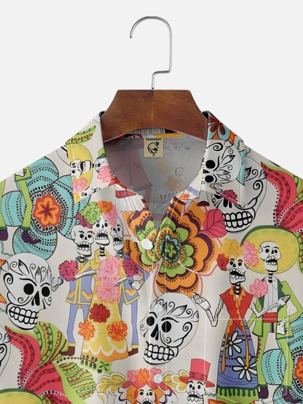 Moisture-wicking Day of the Dead Chest Pocket Casual Shirt