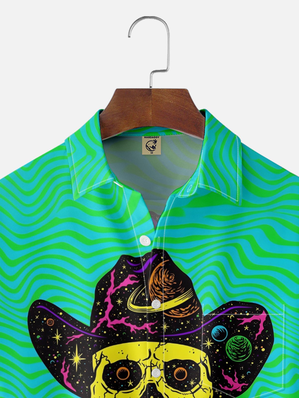 Moisture-wicking Day of the Dead Chest Pocket Casual Shirt
