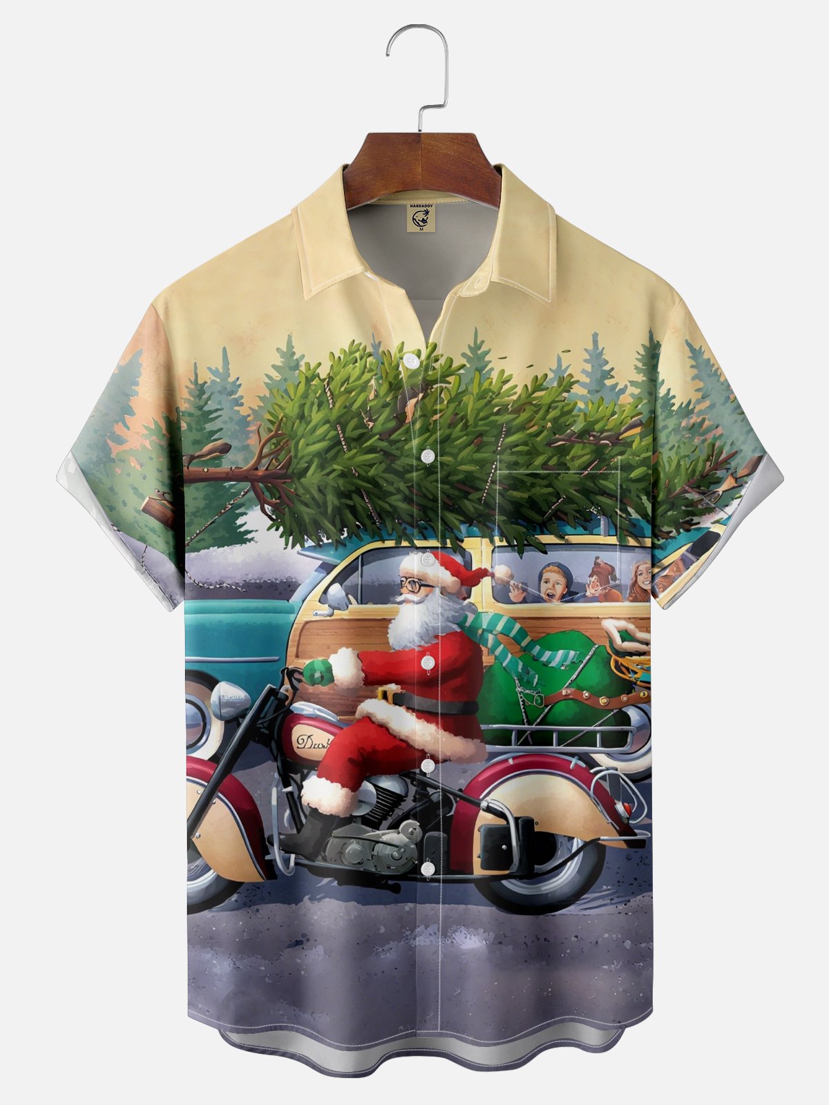 Moisture-Wicking A Christmas Story Santa Chest Pocket Hawaiian Shirt