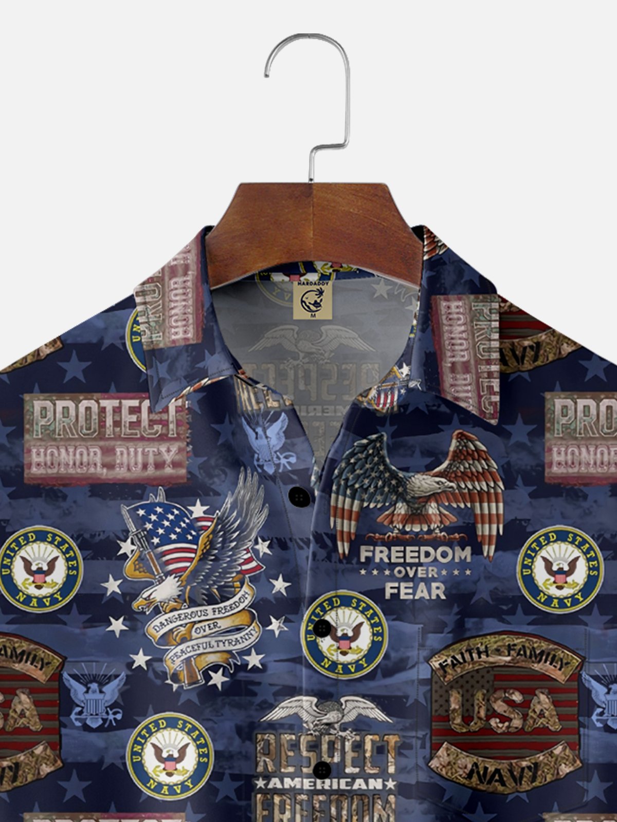Moisture-Wicking US Navy Army Marine Corps Chest Pocket Hawaiian Shirt