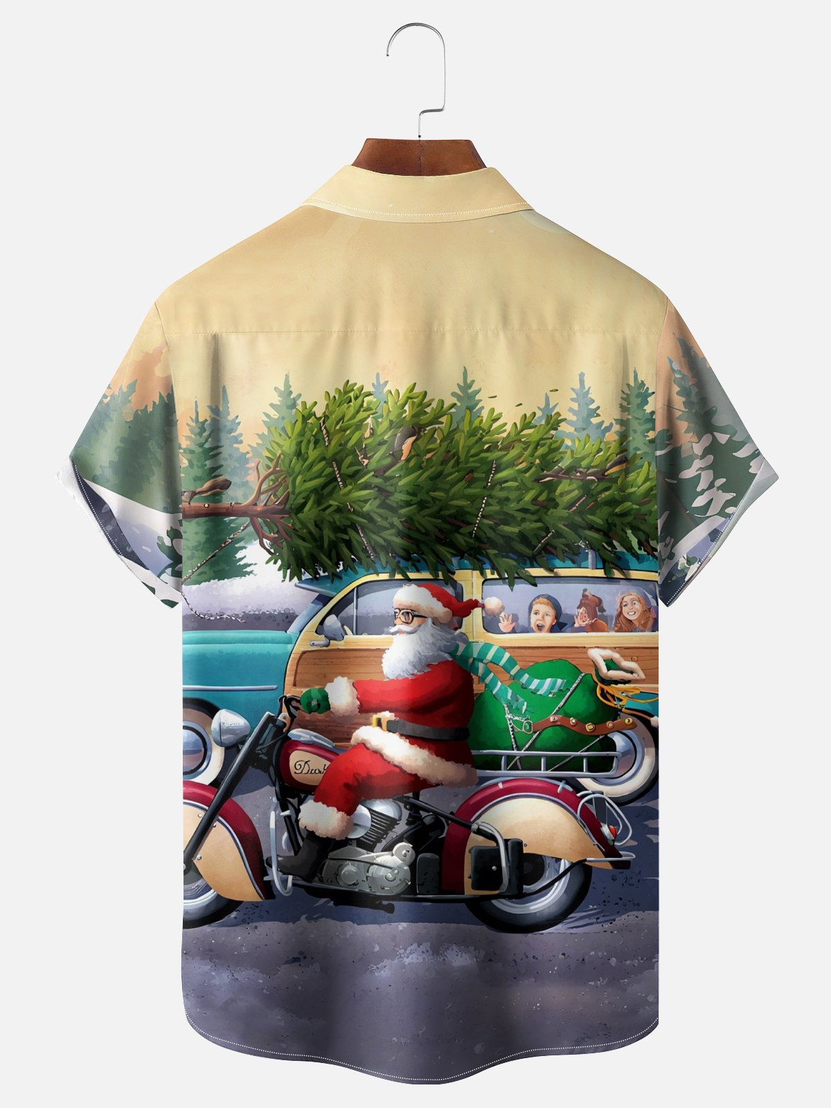 Moisture-Wicking A Christmas Story Santa Chest Pocket Hawaiian Shirt