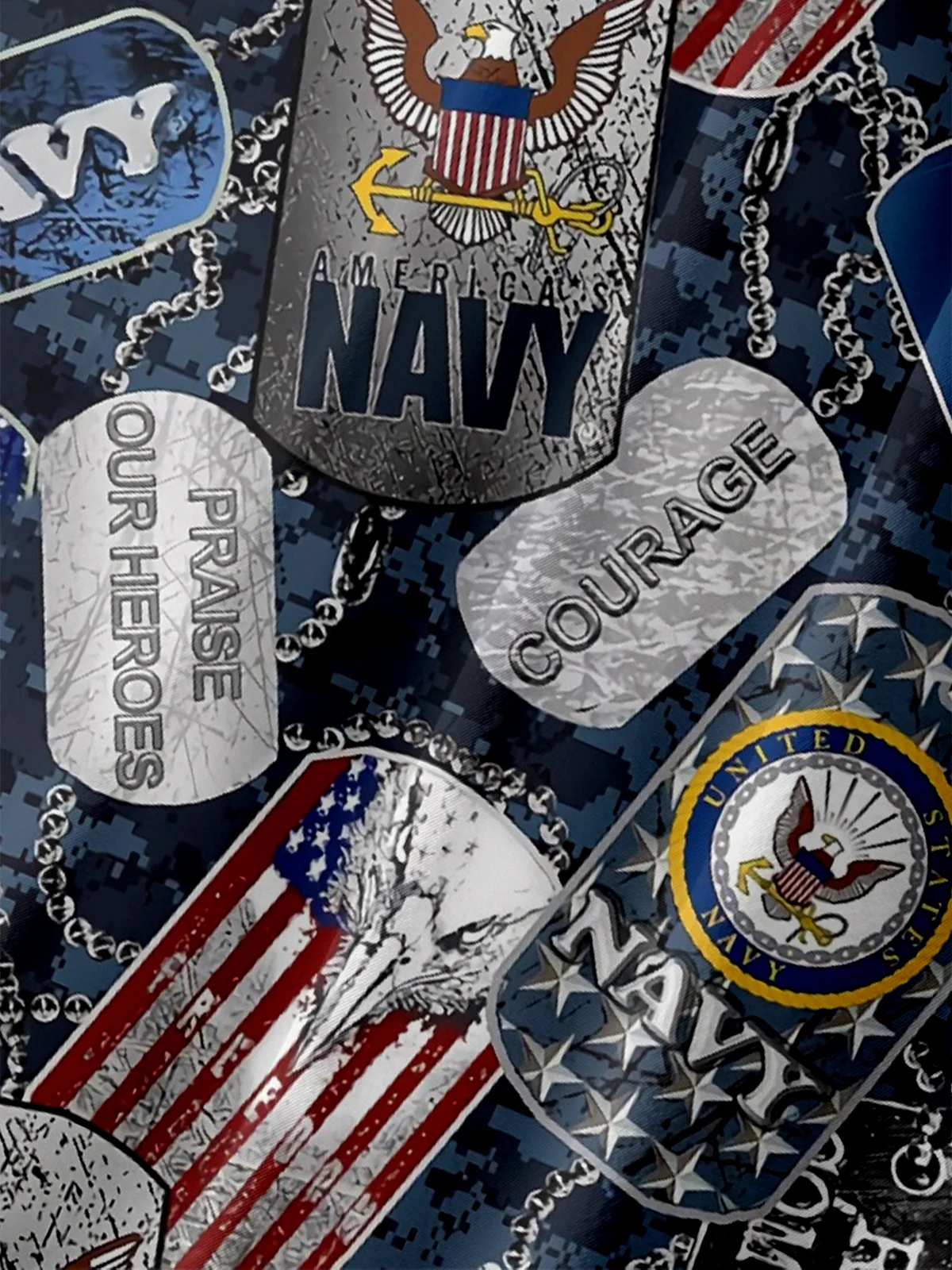 Moisture-Wicking US Army, Navy, And Air Force Chest Pocket Hawaiian Shirt