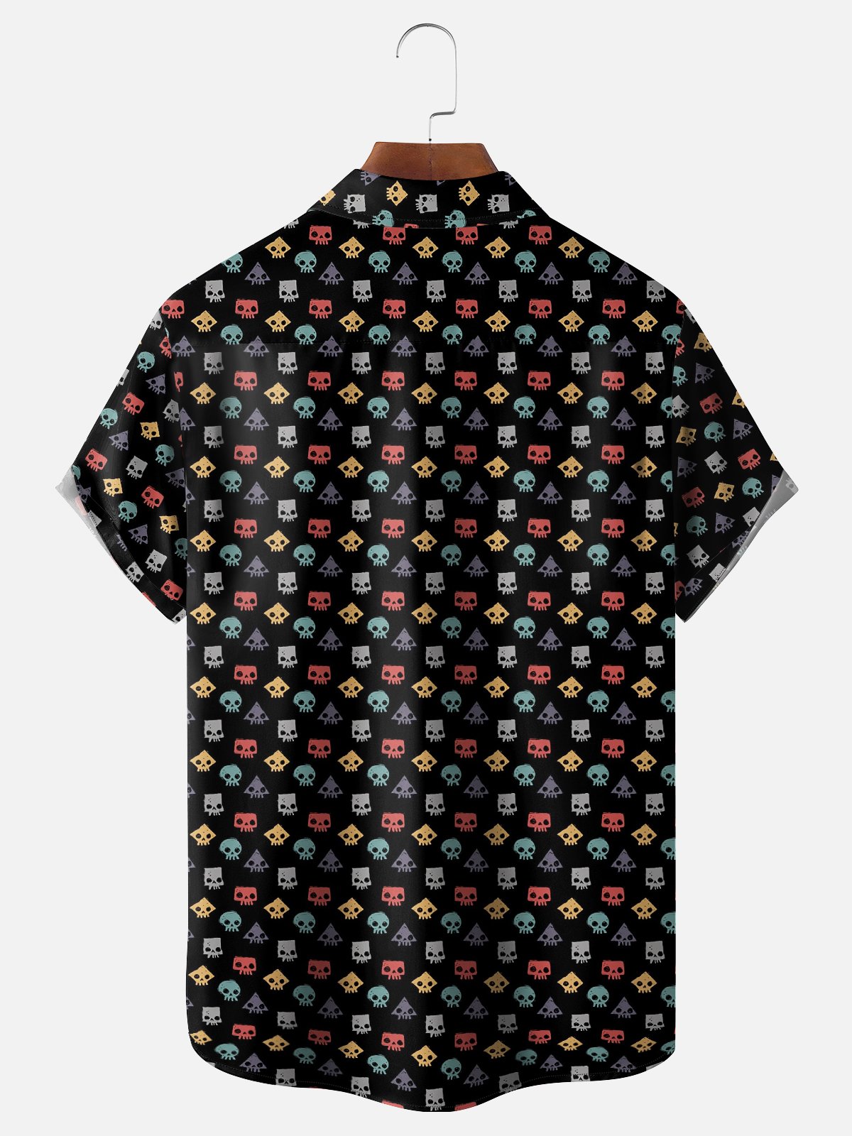 Hardaddy x Walmazan Moisture-wicking Day of the Dead Art Fun Chest Pocket Casual Shirt