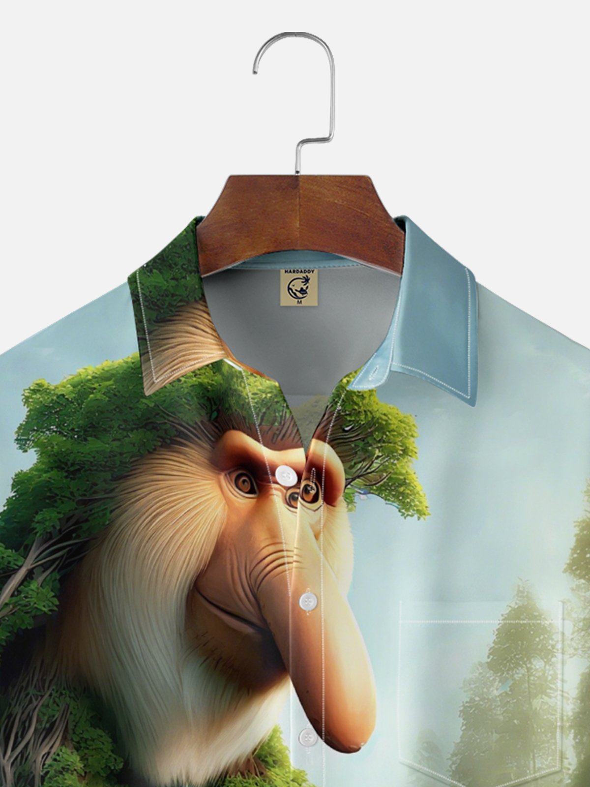 Moisture-wicking Fun "Brr Brr Patapin" Edgy Chest Pocket Casual Shirt