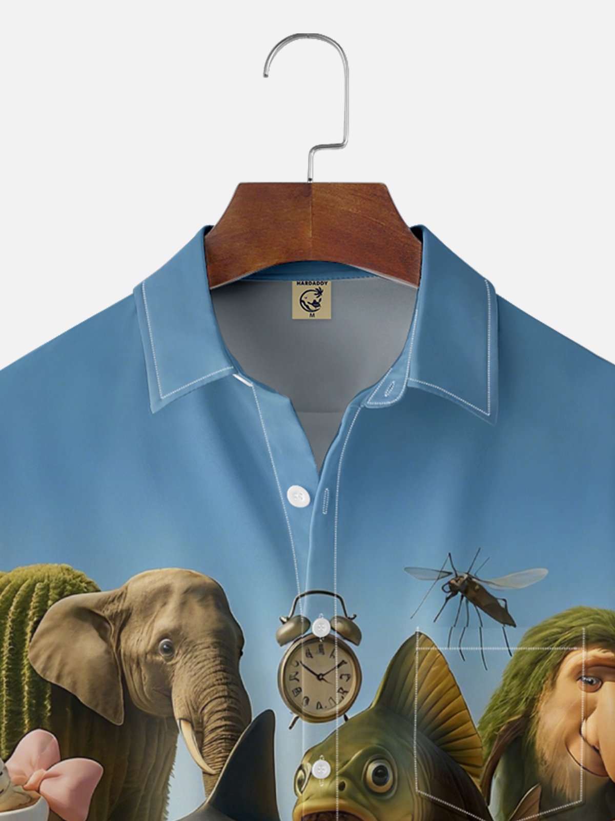 Moisture-wicking Fun "Tralalelo Tralala" Team Vanguard Chest Pocket Hawaiian Shirt