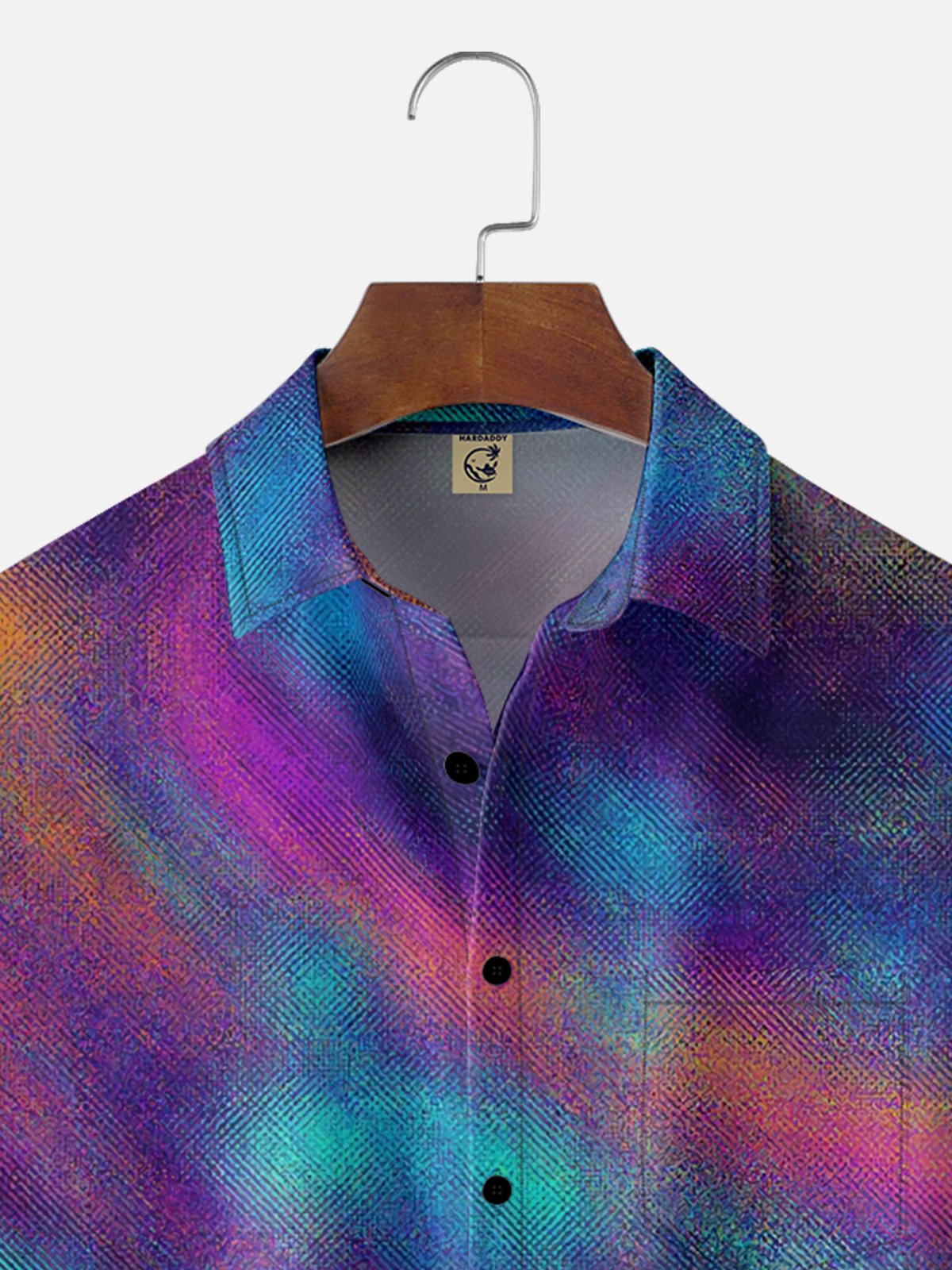 Moisture-wicking Colorful Abstract Art Youthful Print Chest Pocket Casual Shirt